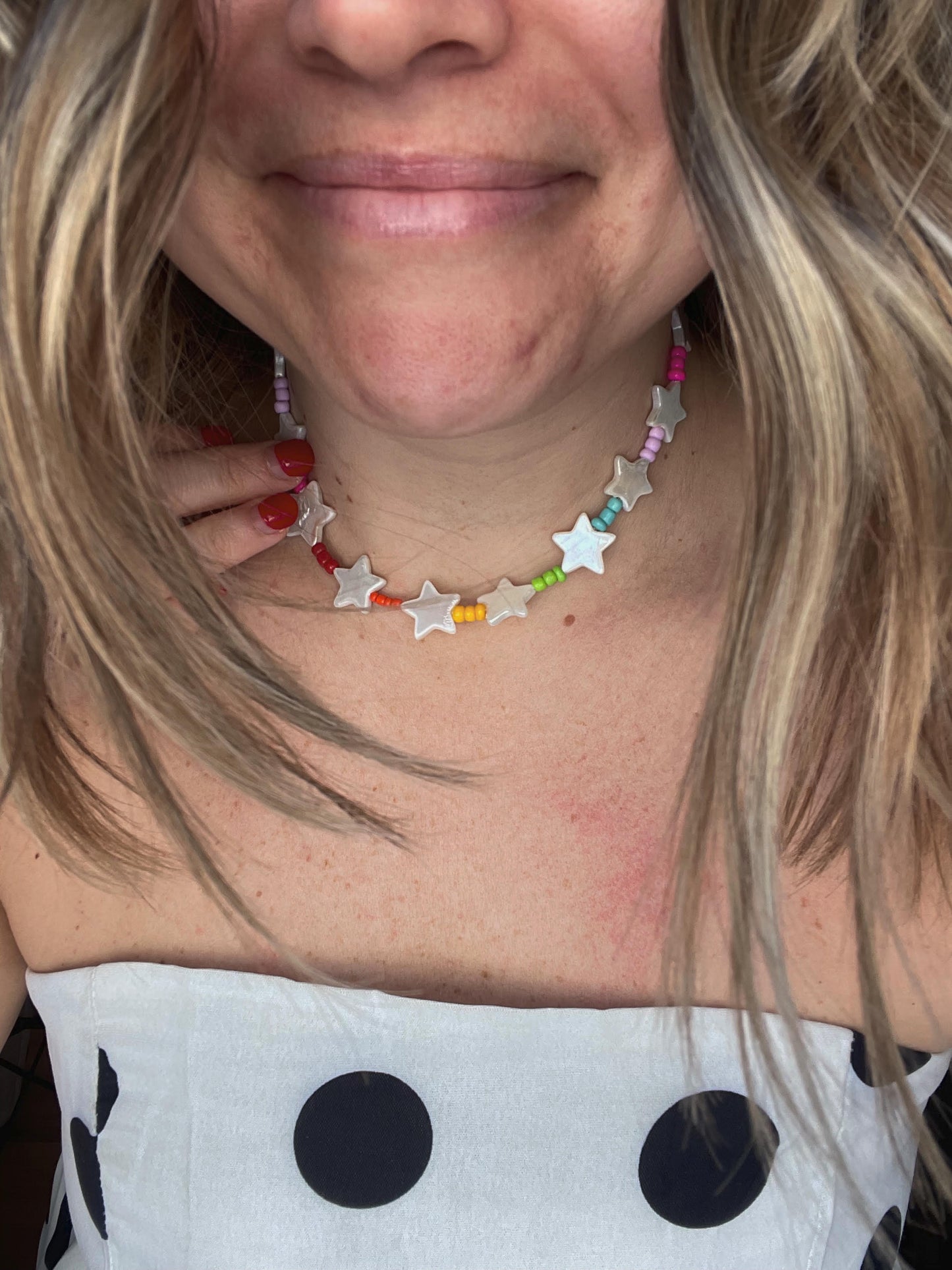 Colorful Stars Beaded Piece
