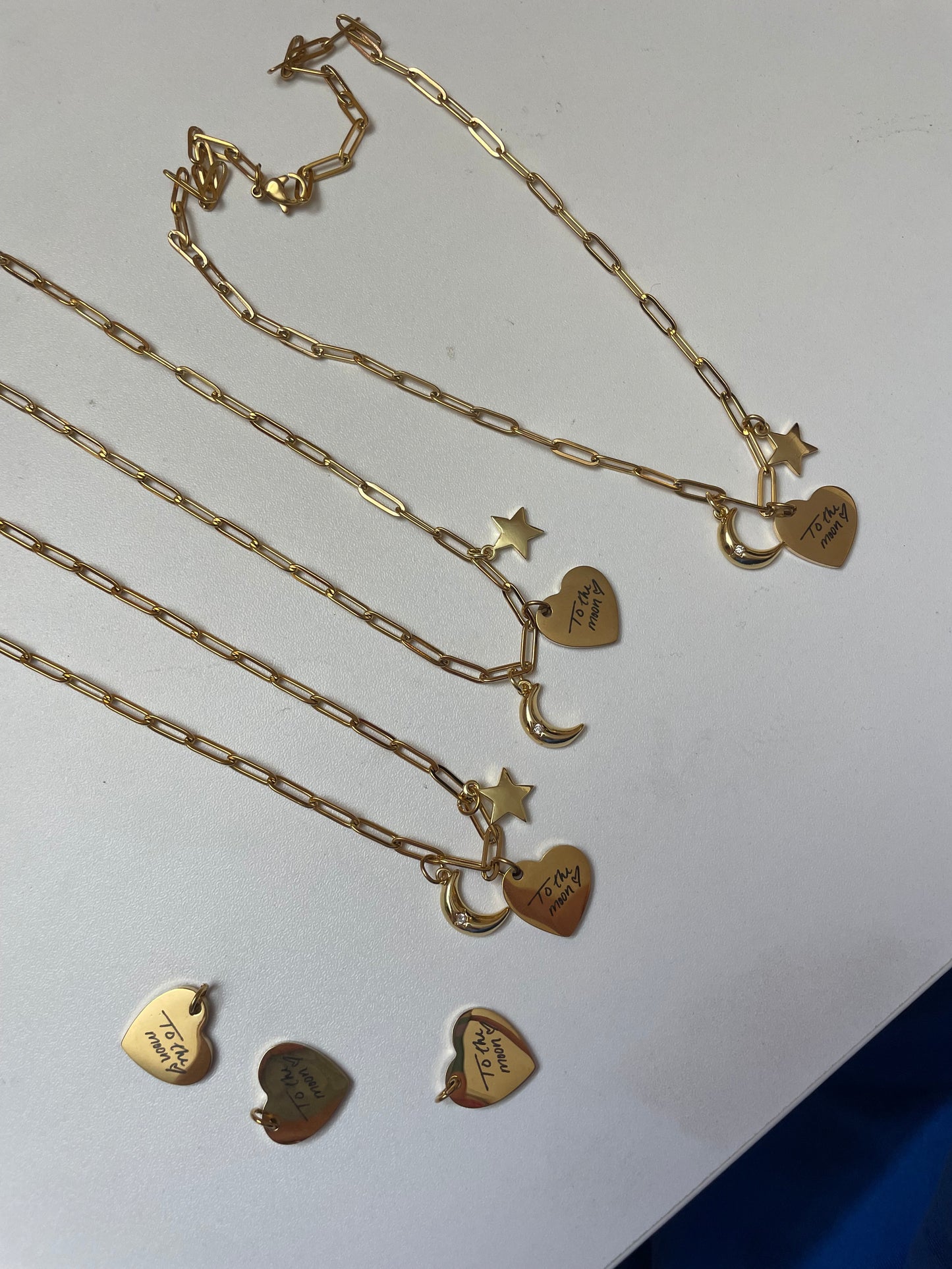 LJW x Lucky Gal Co. "To the Moon" Custom Charm Necklace