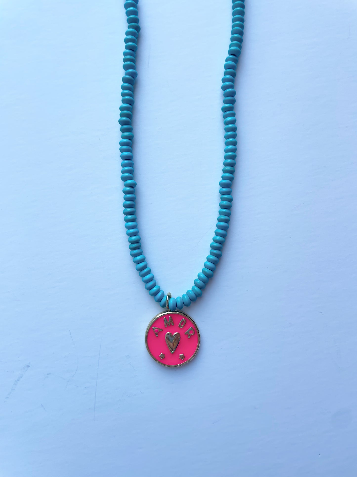 Pink Amor Beaded Necklace