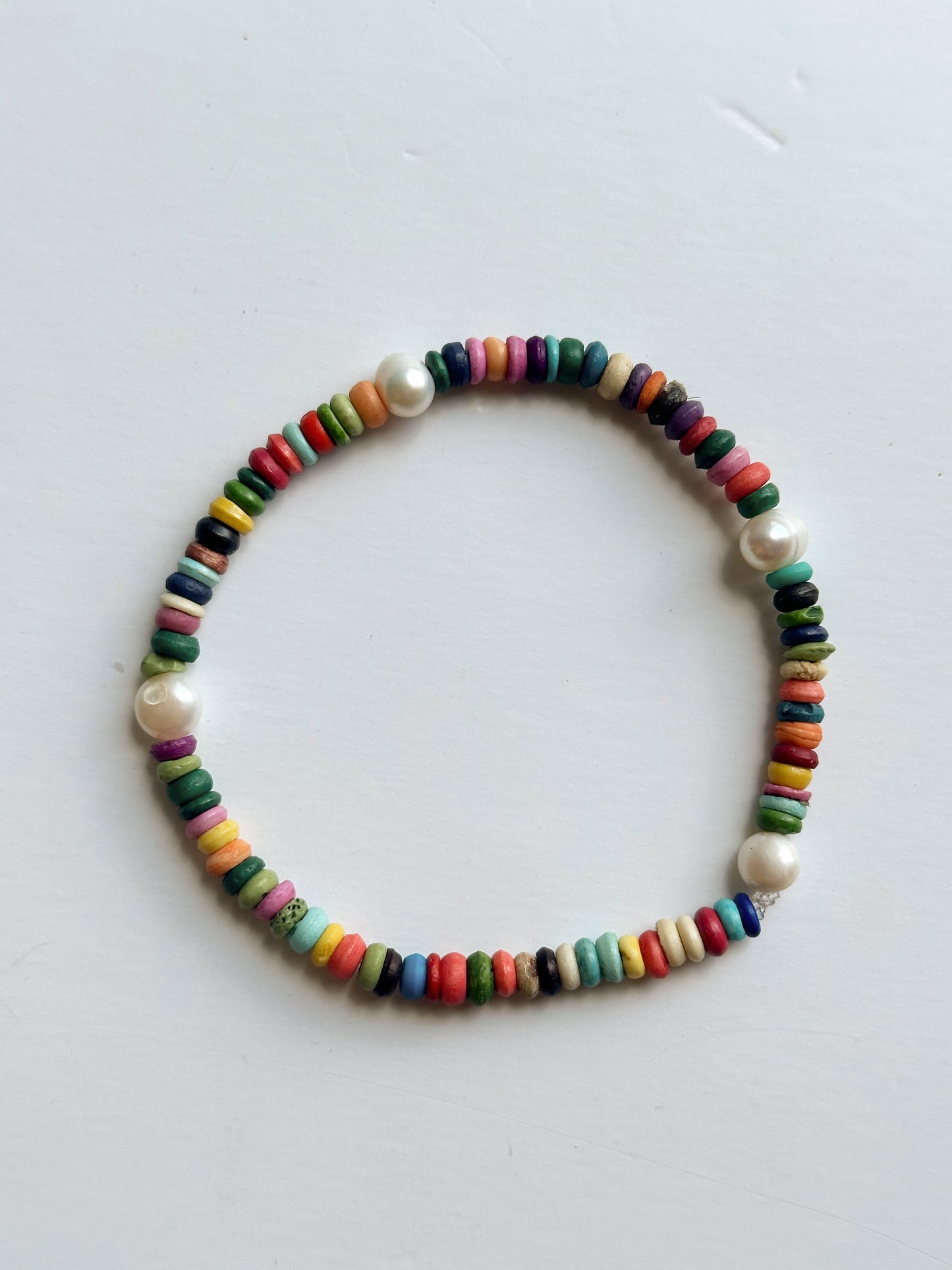 Rainbow Pearl Anklet