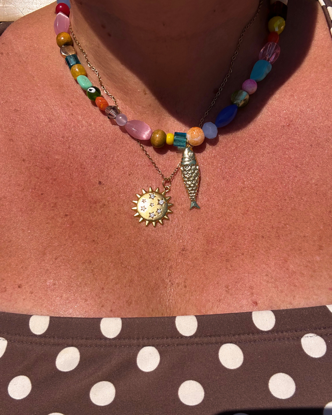 Under the Sea Rainbow Beaded Necklace