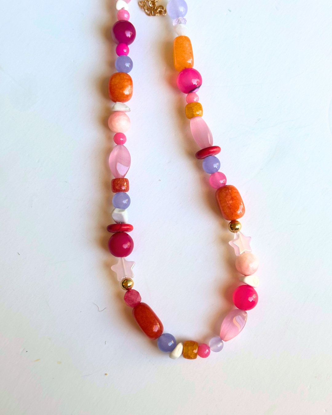Peachy Keen Beaded Necklace