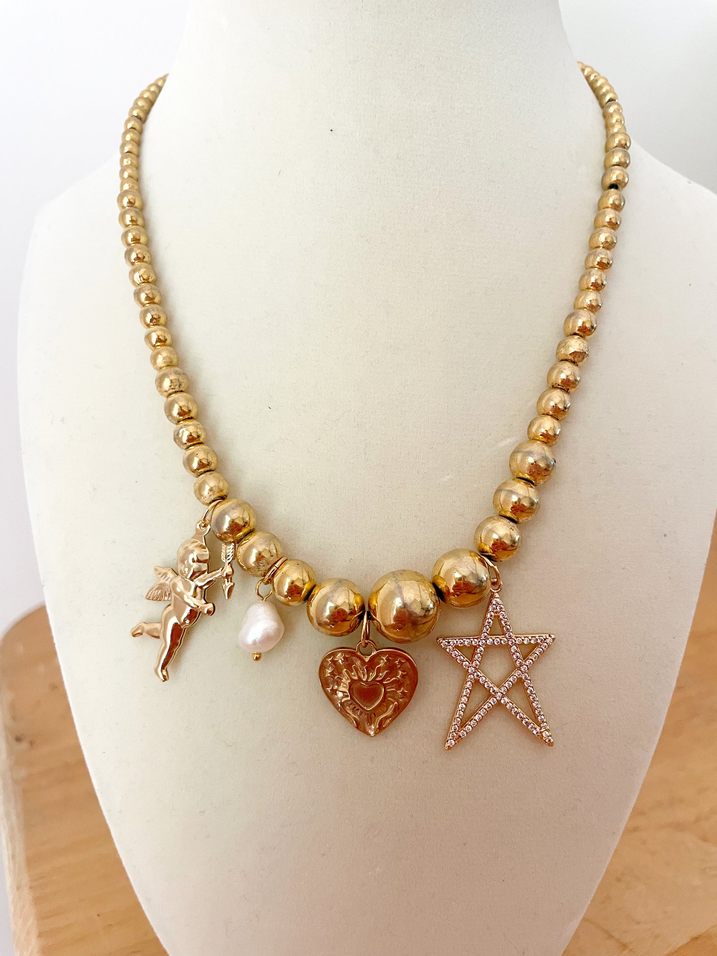 VINTAGE Cupid’s Gift Charm Necklace