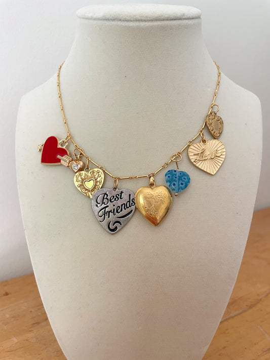 VINTAGE All the Luvs Charm Necklace