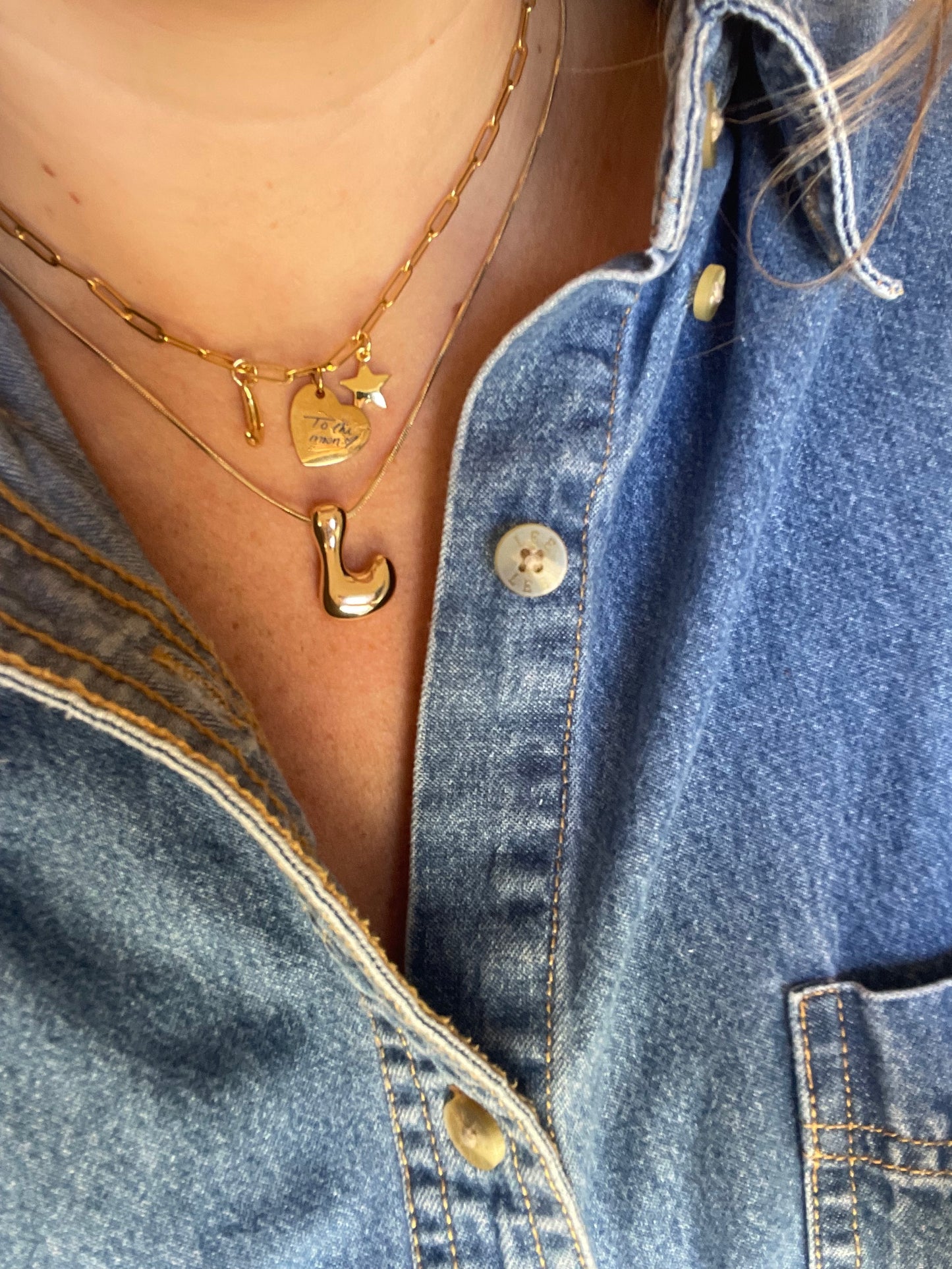 LJW x Lucky Gal Co. "To the Moon" Custom Charm Necklace