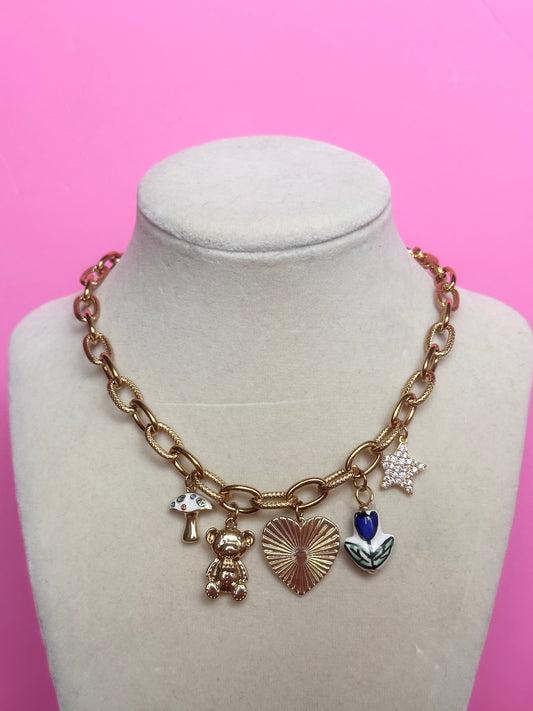 Teddy Bear Picnic Charm Necklace