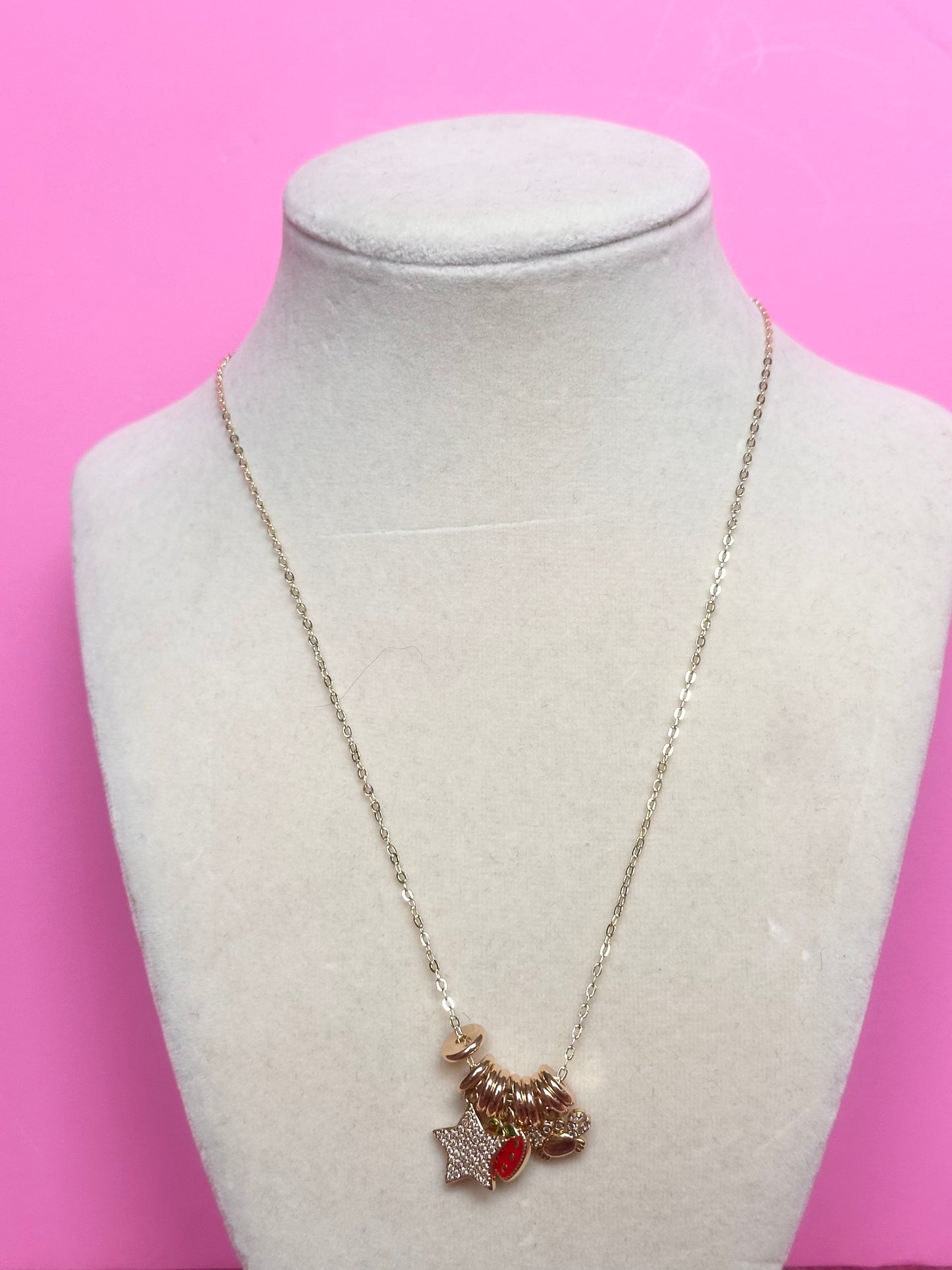 Cluster Ringlet Custom Charm Necklace