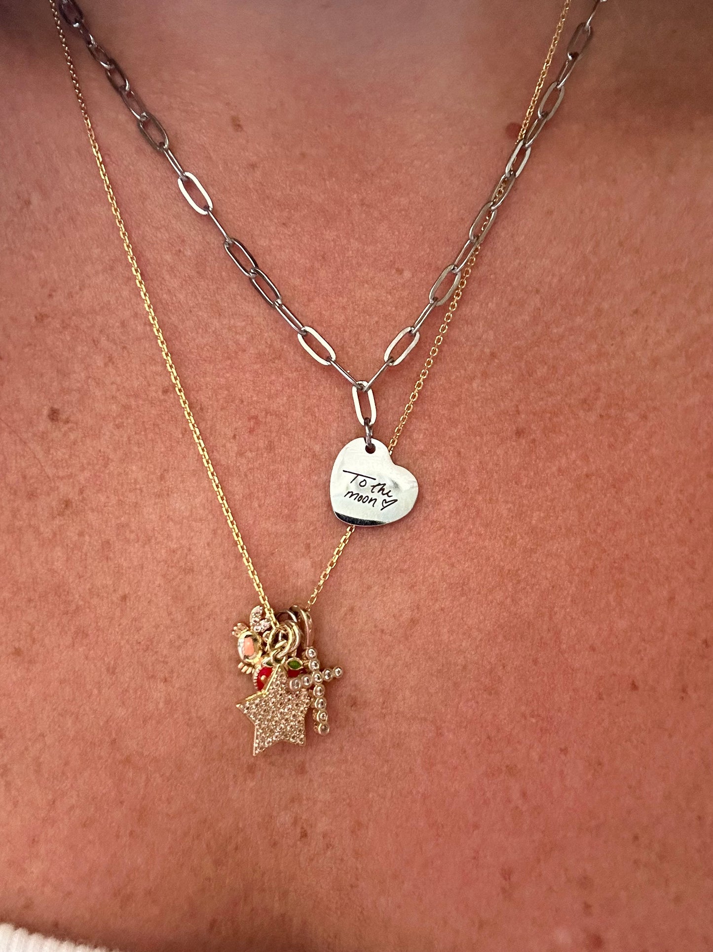 SILVER LJW x Lucky Gal Co. "To The Moon" Custom Necklace