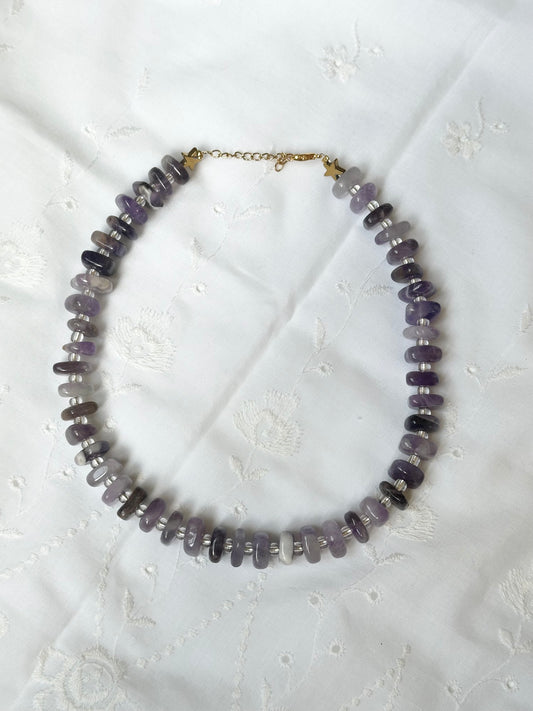 Purple Gemstone Necklace