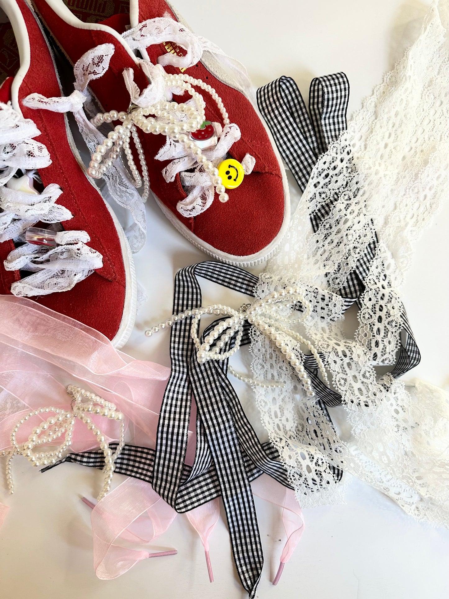 Pink Sneaker Bow + Ribbon