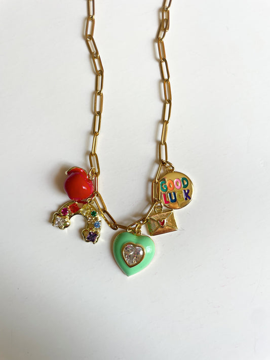 Let's Ace It Teacher Charm Necklace