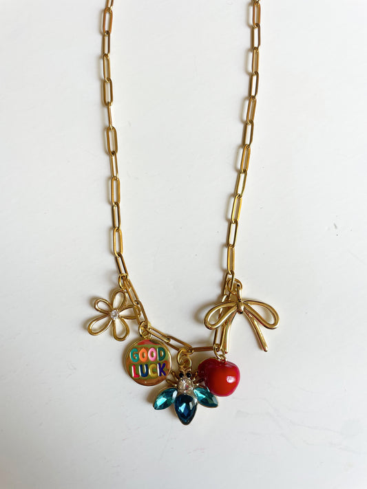 Busy Bee Teacher Charm Necklace