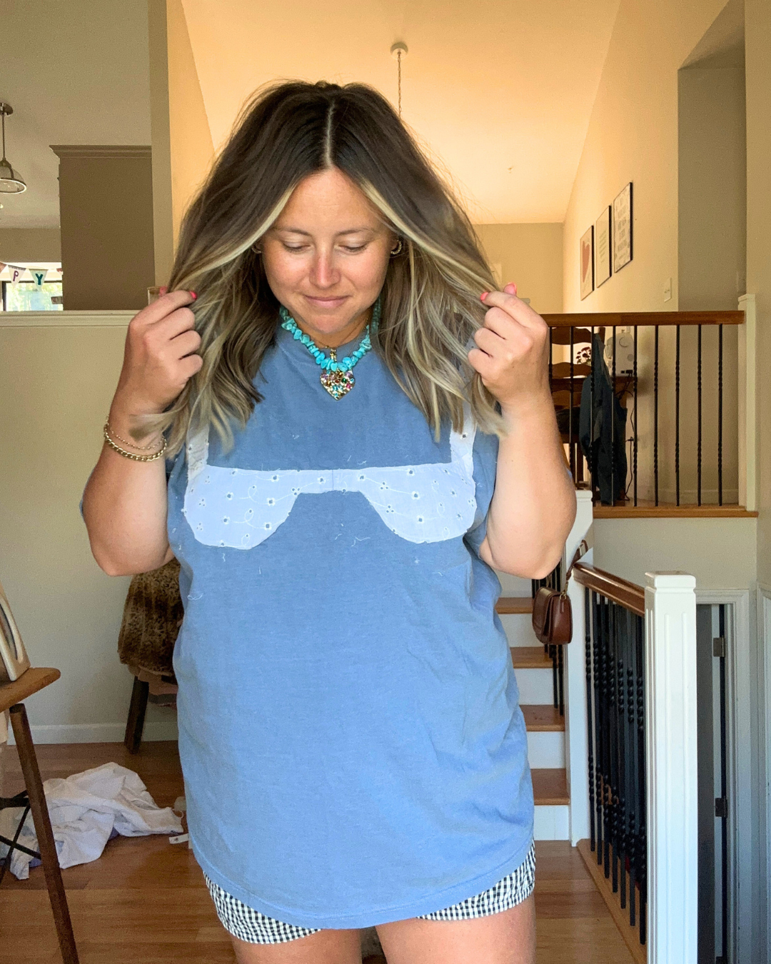 White Eyelet TEE KINI